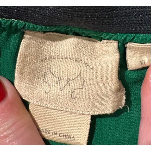 Anthropologie Vanessa Virginia Colmia Emerald Green Skirt - XL NWOT - Picture 8 of 10